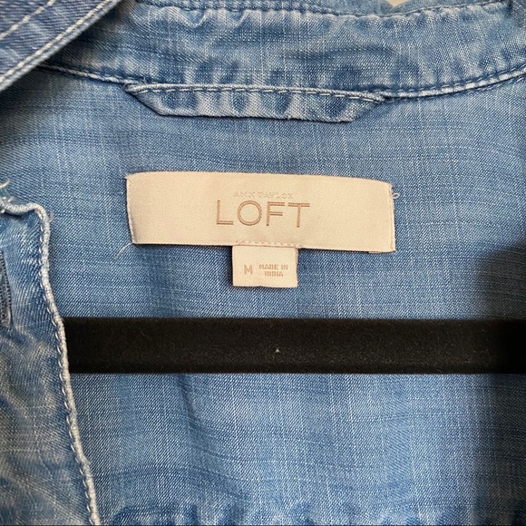 LOFT Chambray Shirtdress - Picture 3 of 3